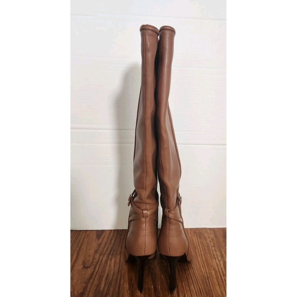 NWT Reiss Caitlin Leather Knee High Boots Sz 8 Zip Up 4" Heel Pointy Toe Capsule - Picture 6 of 16